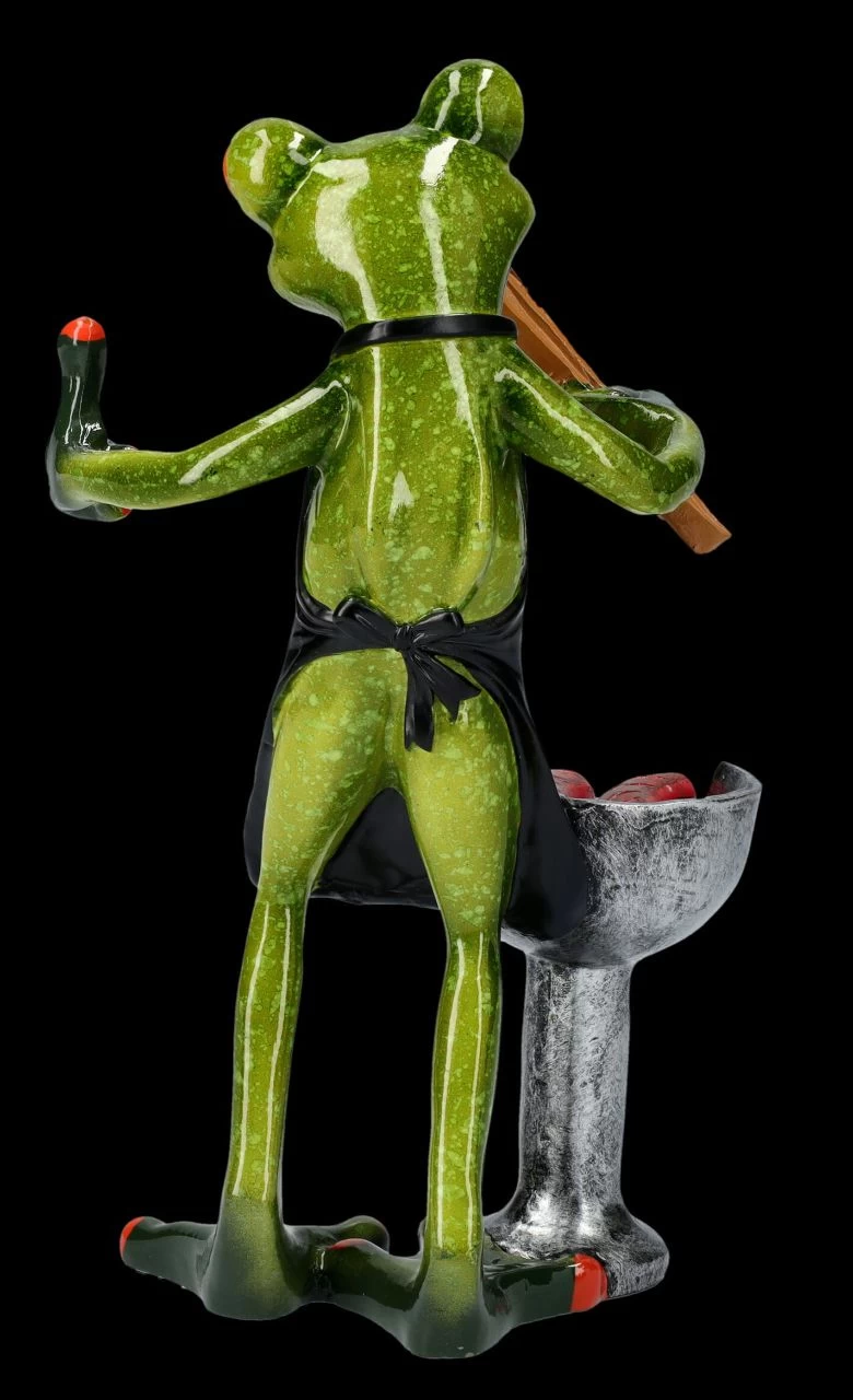 Lustige Frosch Figur Beim Grillen - BBQ Chef 5 Lustige Frosch Figur Beim Grillen - BBQ Chef – Bild 5