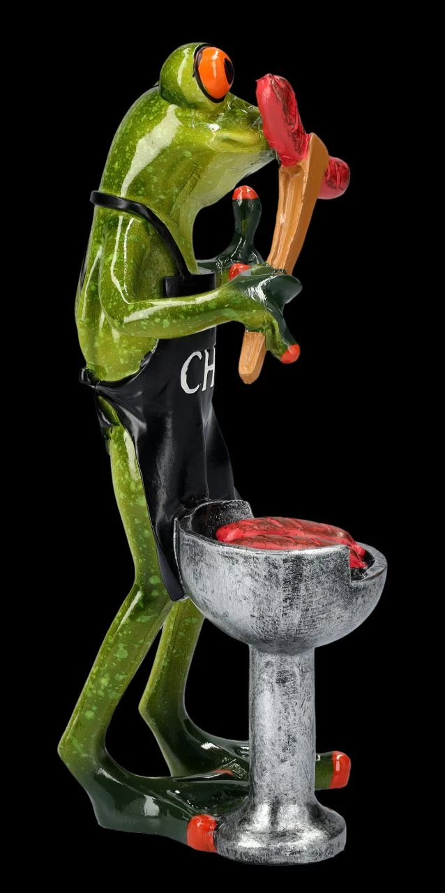 Lustige Frosch Figur Beim Grillen - BBQ Chef 6 Lustige Frosch Figur Beim Grillen - BBQ Chef – Bild 6