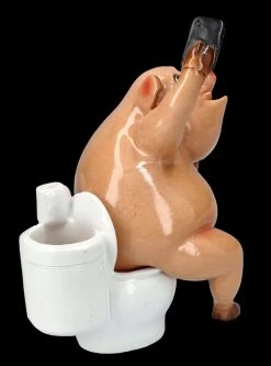 Lustige Schweine Figur - Selfie Am Klo -Modell Und Figurengeschäft FS25945 Lustige Schweine Figur Selfie am Klo 8 1280x1280