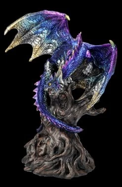 Drachenfigur Blau Auf Seelenbaum - Ealdwoode -Modell Und Figurengeschäft FS26163 Drachenfigur blau auf Seelenbaum Ealdwoode 2 1280x1280
