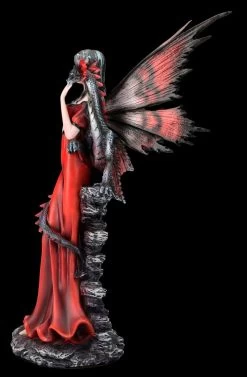 Elfen Figur - Alandriel Mit Rotem Kleid Mit Drache -Modell Und Figurengeschäft FS26174 Elfen Figur Alandriel mit rotem Kleid mit Drachen 4 1280x1280