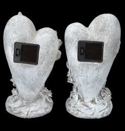 Grabengel Herz Set Mit Solar-Licht -Modell Und Figurengeschäft FS26246 GrabfigurHerz Set mit Solar Licht 6 1280x1280