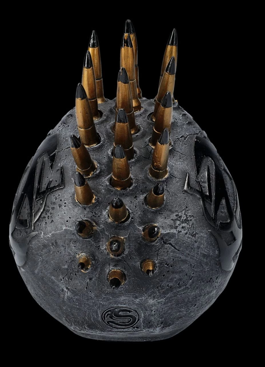 Spiral Totenkopf Figur - Patronen Iro Schwarz-Gold 4 Spiral Totenkopf Figur - Patronen Iro Schwarz-Gold – Bild 4