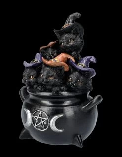 Katzen Figur - Fünf Freche Katzen Im Hexenkessel -Modell Und Figurengeschäft FS26446 Katzen Figur F nf Freche Kazten im Hexenkessel 2 1280x1280
