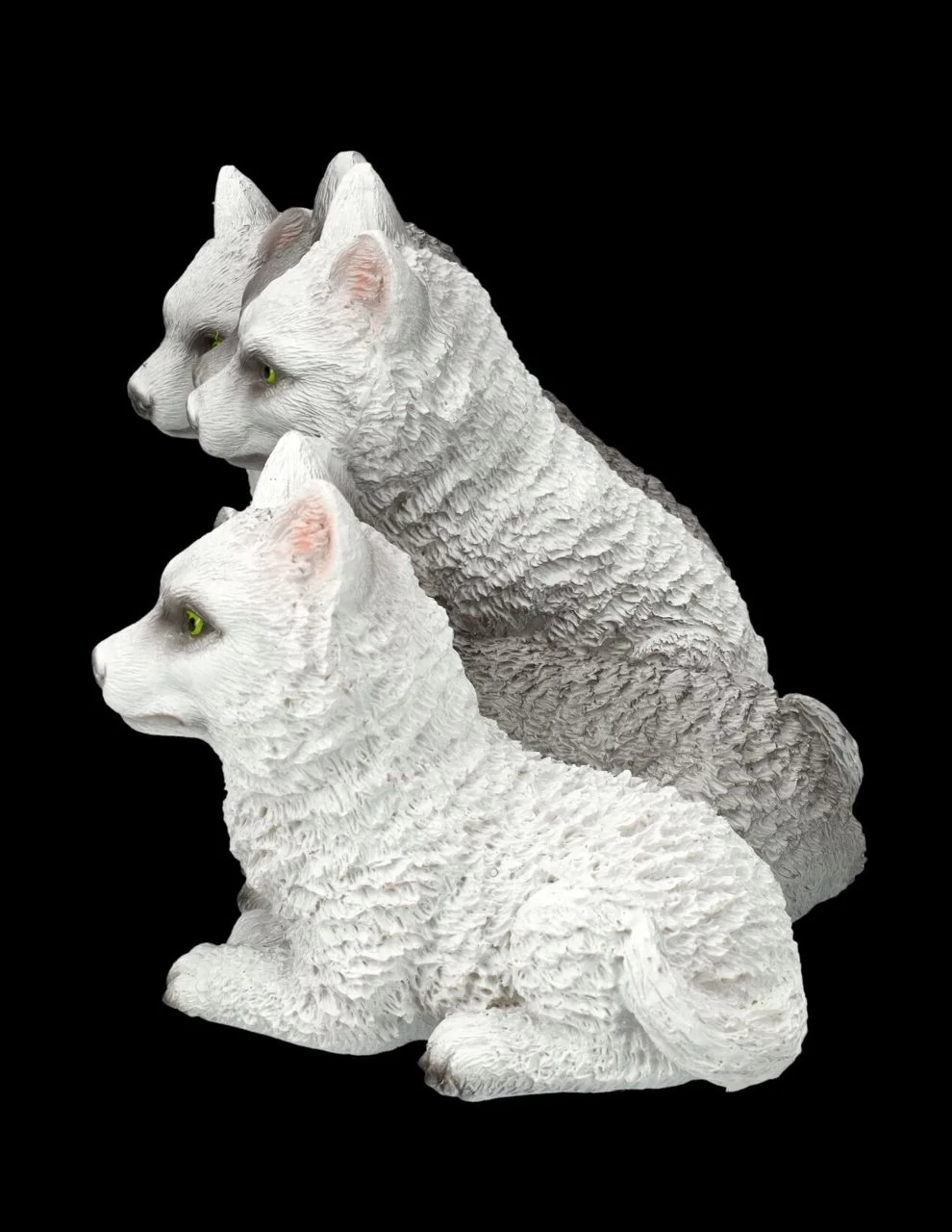 Wolf Figur - Fünf Niedliche Polarwolf-Welpen 4 Wolf Figur - Fünf Niedliche Polarwolf-Welpen – Bild 4