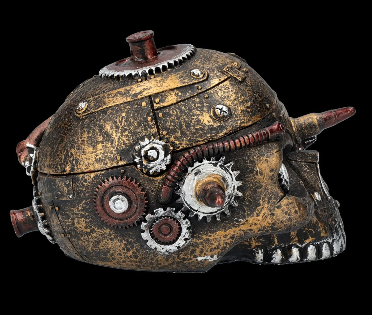 Schatulle - Steampunk Totenkopf Mit Patronen 6 Schatulle - Steampunk Totenkopf Mit Patronen – Bild 6
