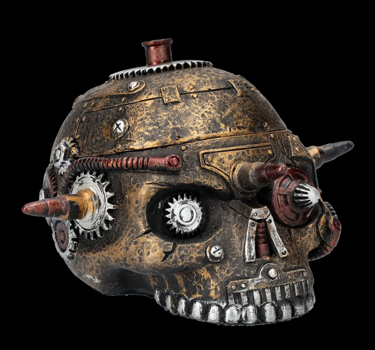 Schatulle - Steampunk Totenkopf Mit Patronen 1 Schatulle - Steampunk Totenkopf Mit Patronen