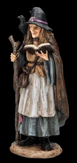 Hexen Figur Mit Rabe Und Zauberbuch -Modell Und Figurengeschäft FS26547 Hexen Figur mit Rabe und Zauberbuch 2 1280x1280
