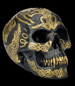 Totenkopf Schwarz - Keltische Verzierungen
