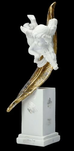 Engel Figur - Putte Amor Vor Goldener Feder -Modell Und Figurengeschäft FS26625 Engel Figur Putte Amor vor goldener Feder 2 1280x1280