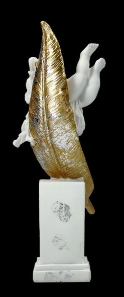 Engel Figur - Putte Amor Vor Goldener Feder -Modell Und Figurengeschäft FS26625 Engel Figur Putte Amor vor goldener Feder 6 1280x1280
