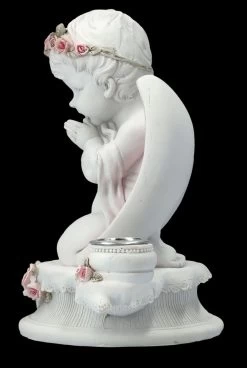 Kerzenhalter Engel - Putte Mit Rosa Rosen -Modell Und Figurengeschäft FS26626 Kerzenhalter Engel mit rosa Rosen 4 1280x1280
