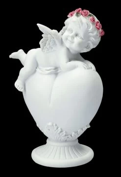 Engel Figur - Putte Mit Rosenkranz Auf Herz -Modell Und Figurengeschäft FS26628 Engel Figur Putte mit Rosenkranz auf Herz 2 1280x1280