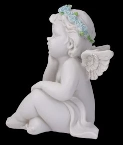 Engel Figur - Putte Mit Blauen Rosen -Modell Und Figurengeschäft FS26638 Engel Figur Putte mit blauen Rosen 4 1280x1280