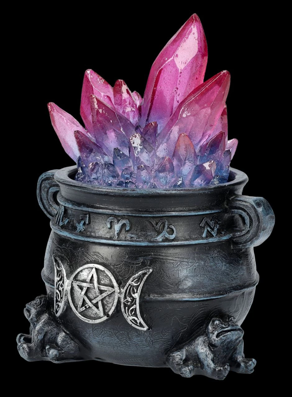 Hexenkessel Deko Mit Kristallen 7 Hexenkessel Deko Mit Kristallen – Bild 7