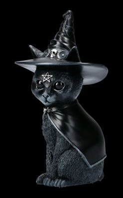 NEMESIS NOW Okkulte Katzenfigur Mit Hexenhut - Purrah