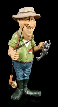 Funny Sports Figur - Angler Präsentiert Fang