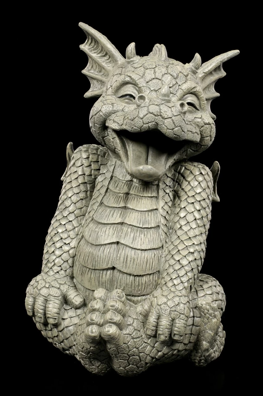Gartenfigur - Drache Laughy 1 Gartenfigur - Drache Laughy