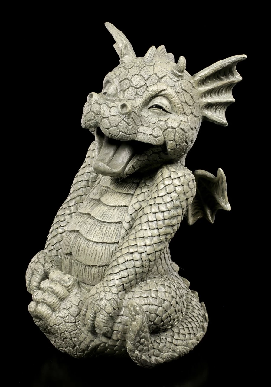 Gartenfigur - Drache Laughy 2 Gartenfigur - Drache Laughy – Bild 2