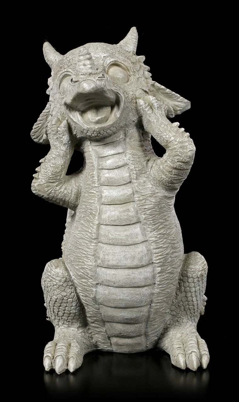 Gartenfigur - Erstaunter Drache 2 Gartenfigur - Erstaunter Drache – Bild 2