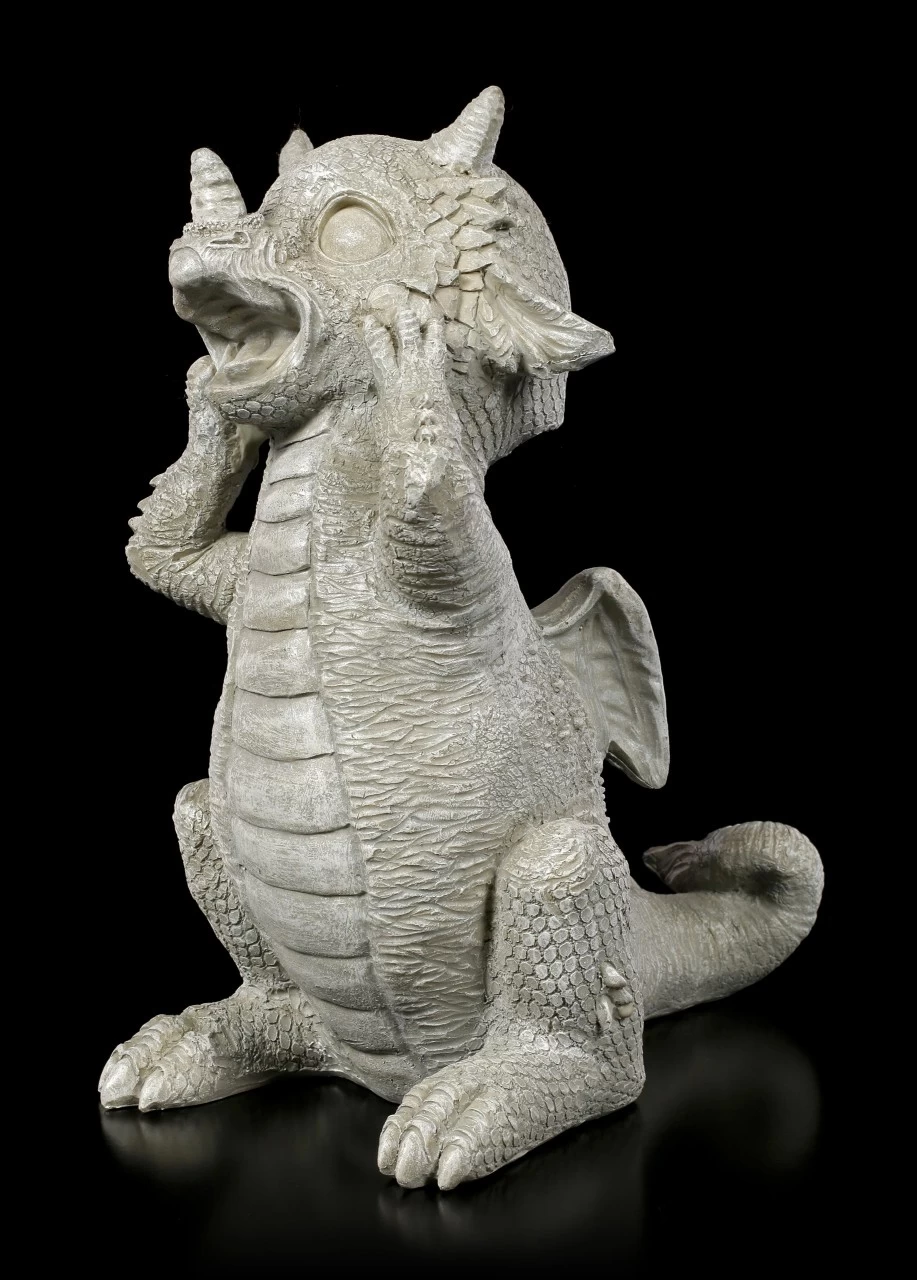 Gartenfigur - Erstaunter Drache 3 Gartenfigur - Erstaunter Drache – Bild 3