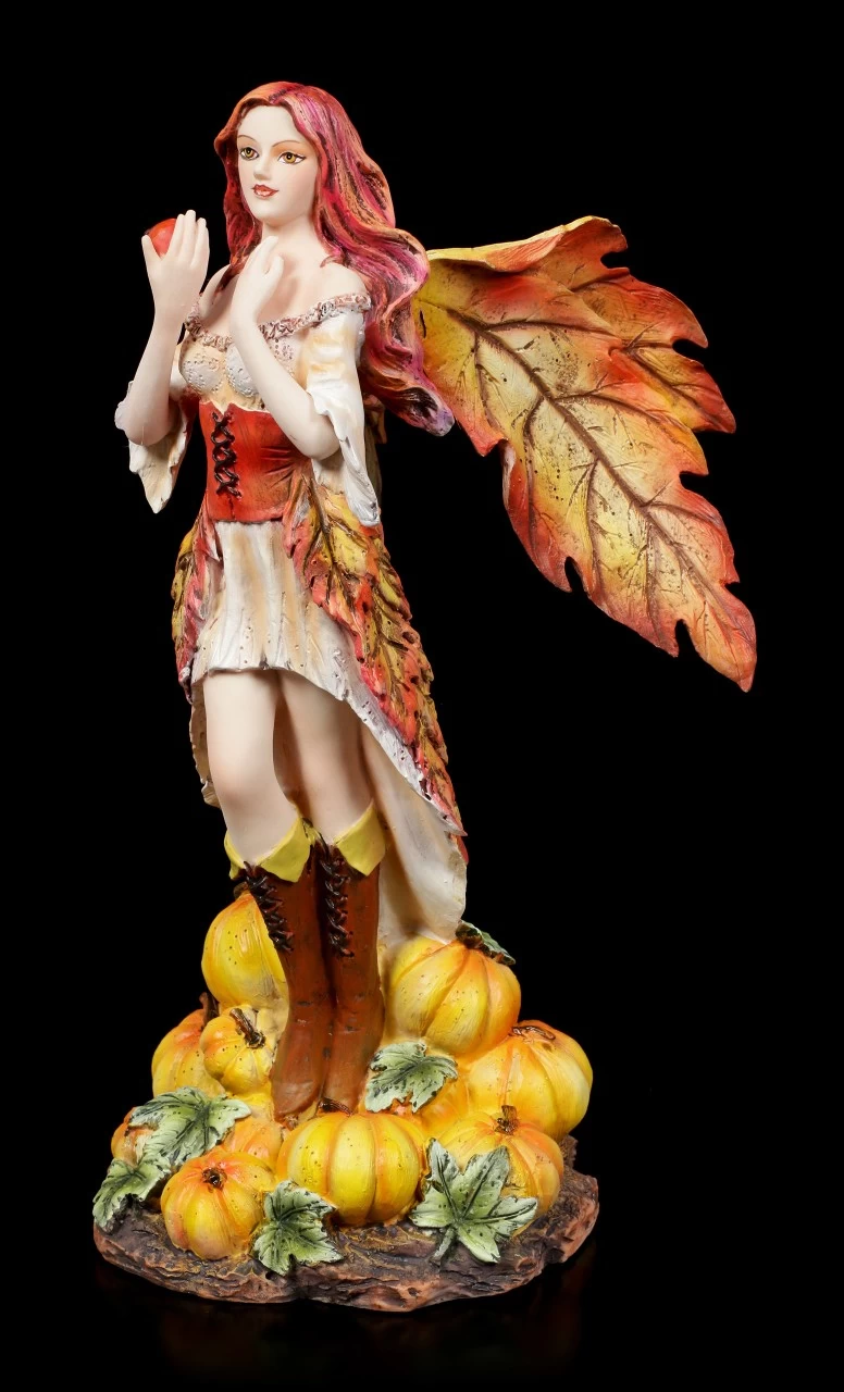 Herbst Elfen Figur - Sonya Mit Kürbissen 2 Herbst Elfen Figur - Sonya Mit Kürbissen – Bild 2