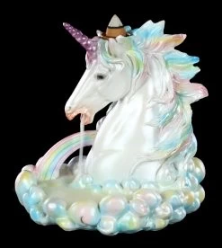 Backflow Räucherkegelhalter - Regenbogen Einhorn