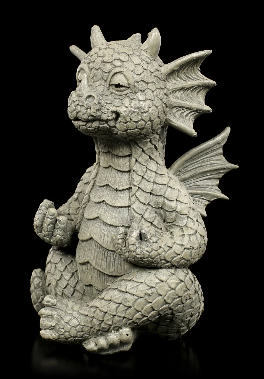 Kleine Gartenfigur - Glücksdrache Yogi 3 Kleine Gartenfigur - Glücksdrache Yogi – Bild 3