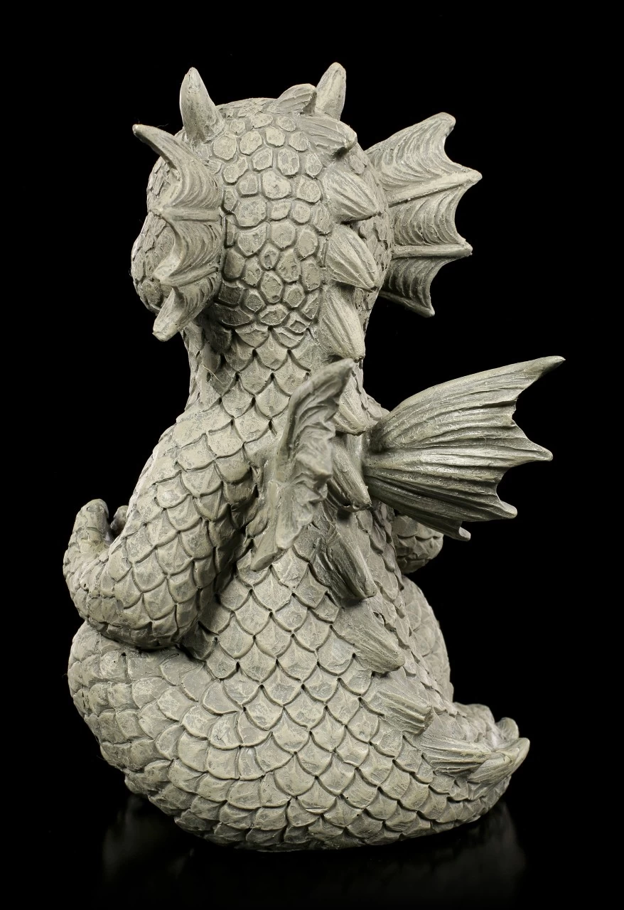 Kleine Gartenfigur - Glücksdrache Yogi 4 Kleine Gartenfigur - Glücksdrache Yogi – Bild 4