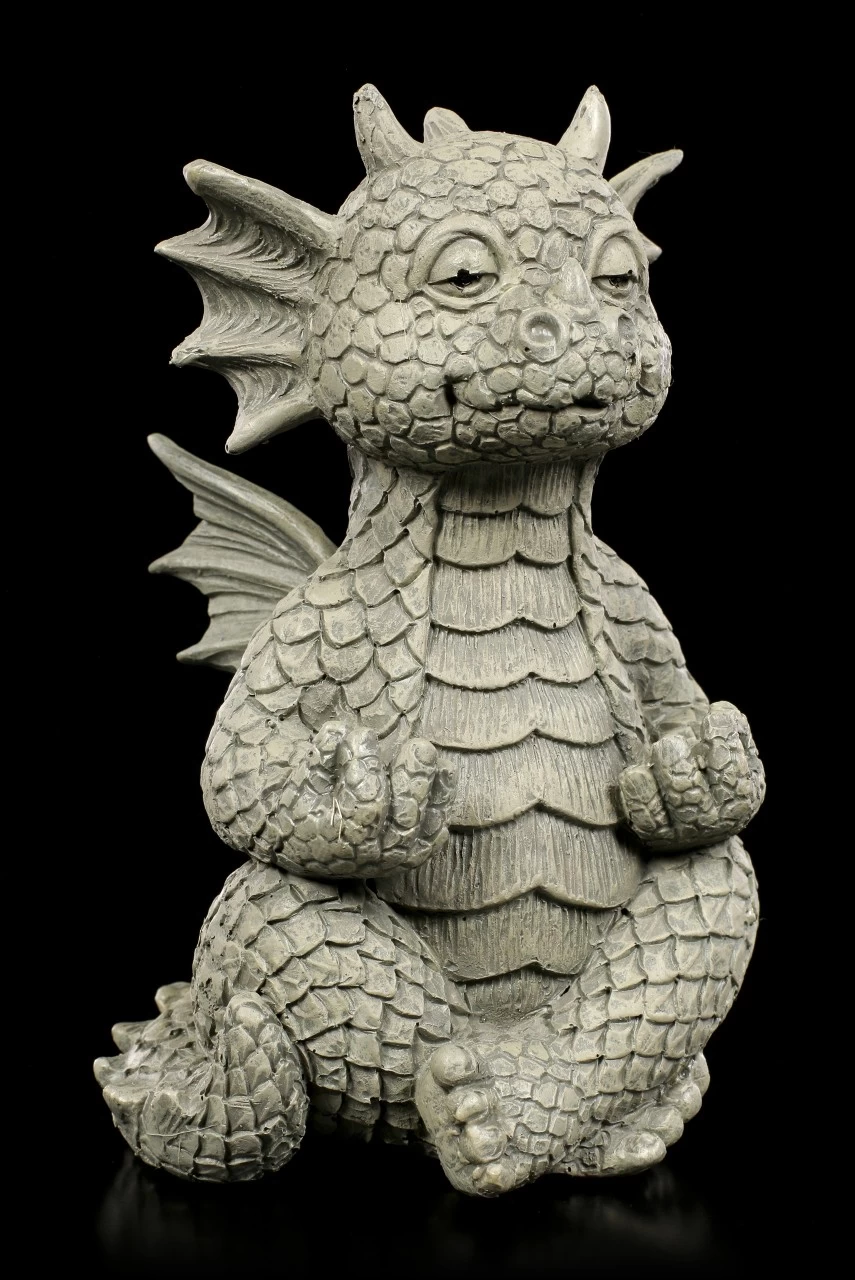 Kleine Gartenfigur - Glücksdrache Yogi 2 Kleine Gartenfigur - Glücksdrache Yogi – Bild 2