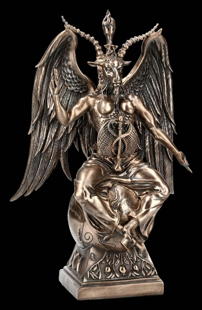 Baphomet Figur - Bronziert Groß 1 Baphomet Figur - Bronziert Groß