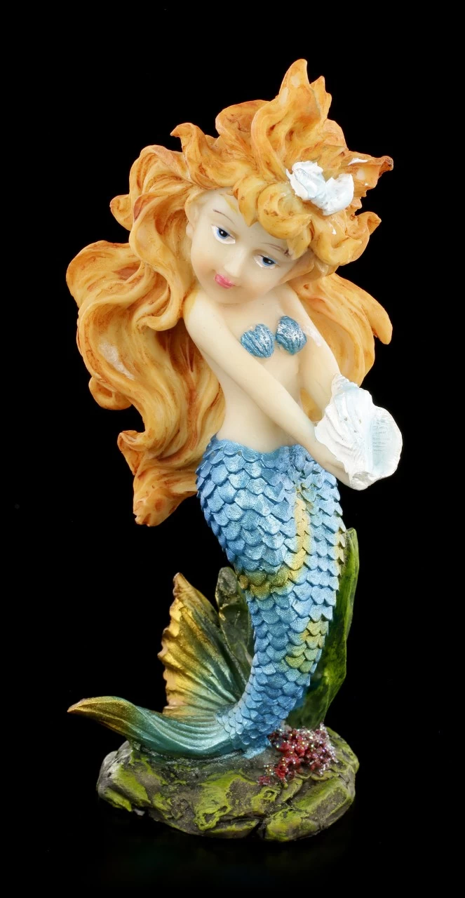 Meerjungfrau Figur Mit Muschel 2 Meerjungfrau Figur Mit Muschel – Bild 2