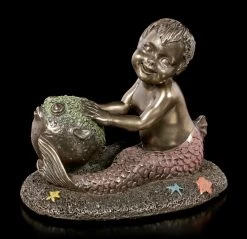Meerjunge Figur Mit Kugelfisch