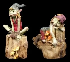 Pixie Figuren - Sitzen Auf Dem Baumstamm - 2er Set -Modell Und Figurengeschäft Pixie Figuren Baumstamm 2 1280x1280