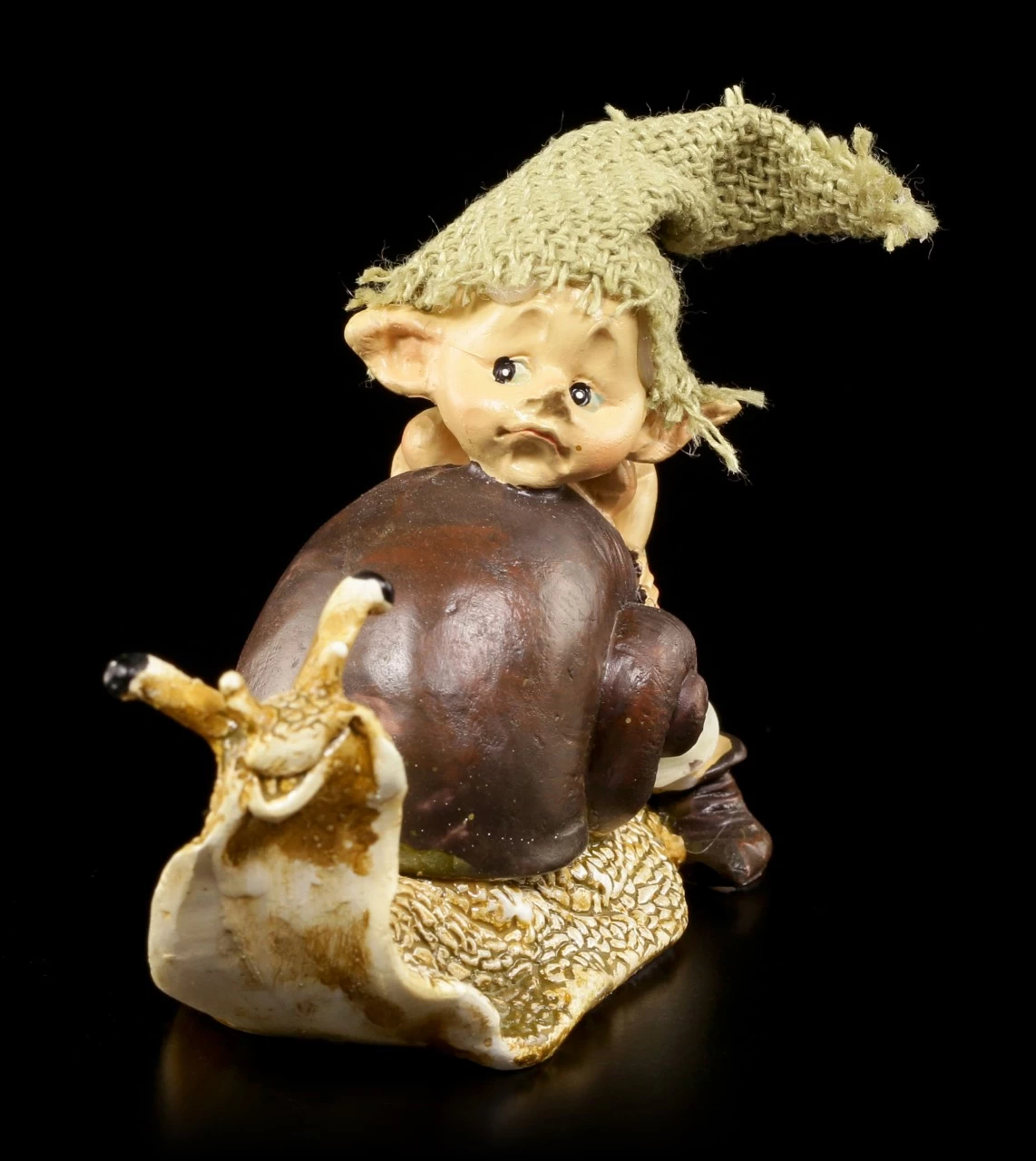 Pixie Kobold Figur Mit Schnecke - Gib Gas! 3 Pixie Kobold Figur Mit Schnecke - Gib Gas! – Bild 3