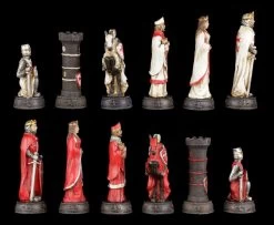 Schachfiguren Set - Kreuzritter Weiß Und Rot -Modell Und Figurengeschäft Schachfiguren Kreuzritter 3 1280x1280