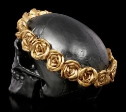Schwarzer Totenkopf Mit Goldenem Rosenkranz 8 Schwarzer Totenkopf Mit Goldenem Rosenkranz -Modell Und Figurengeschäft Schwarzer Totenkopf Mit Goldenem Rosenkranz 3 1280x1280