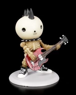 Skelett Figur - Rockstar Lucky Mit Bass Gitarre
