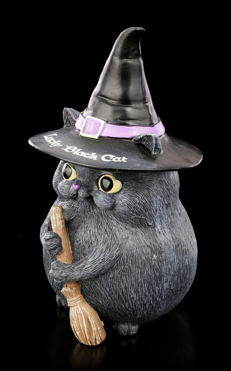 Katzen Figur - Snapcat Lucky Black Cat Hexenhut 3 Katzen Figur - Snapcat Lucky Black Cat Hexenhut – Bild 3
