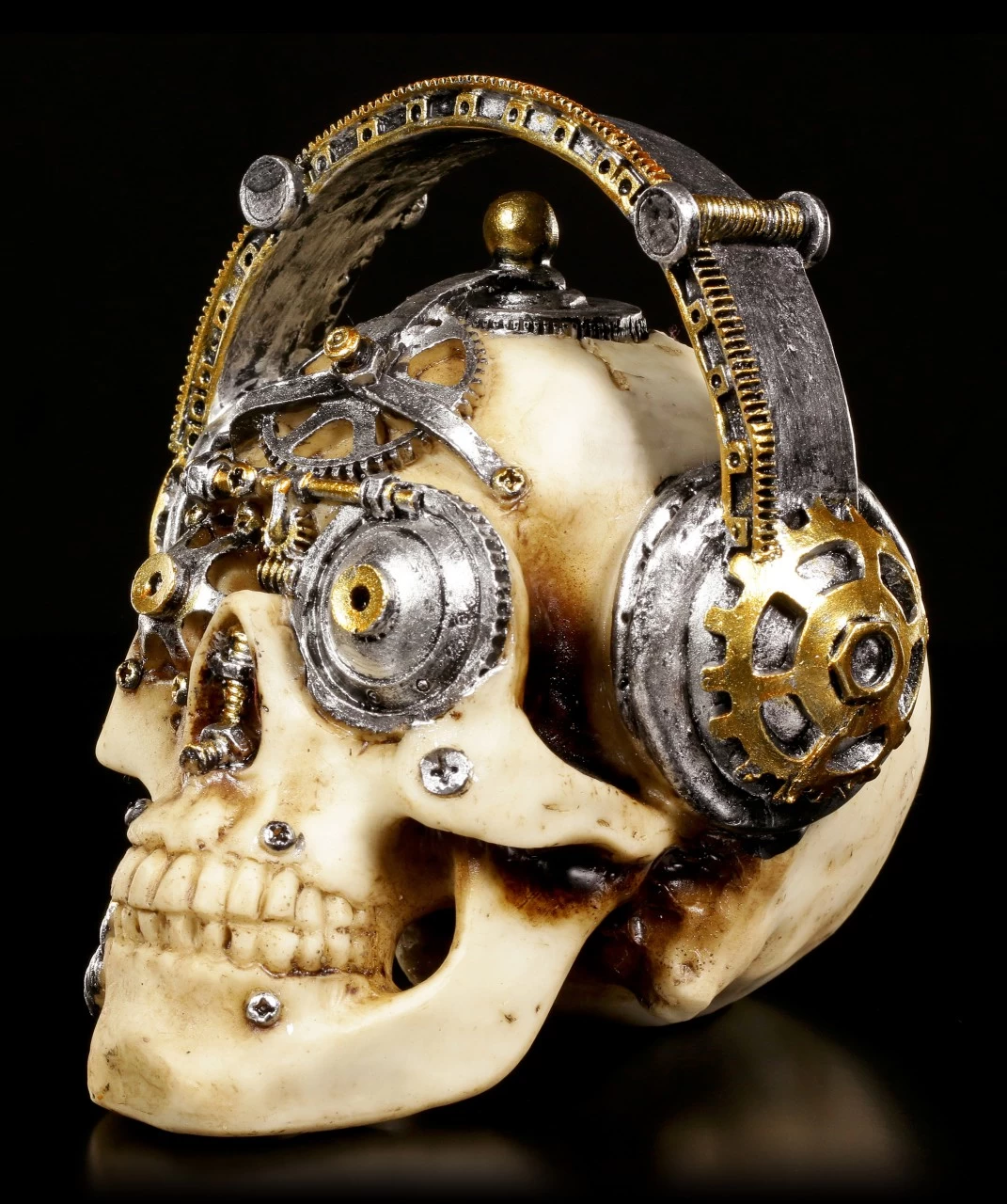 Steampunk Totenkopf - Techno Talk Klein 3 Steampunk Totenkopf - Techno Talk Klein – Bild 3