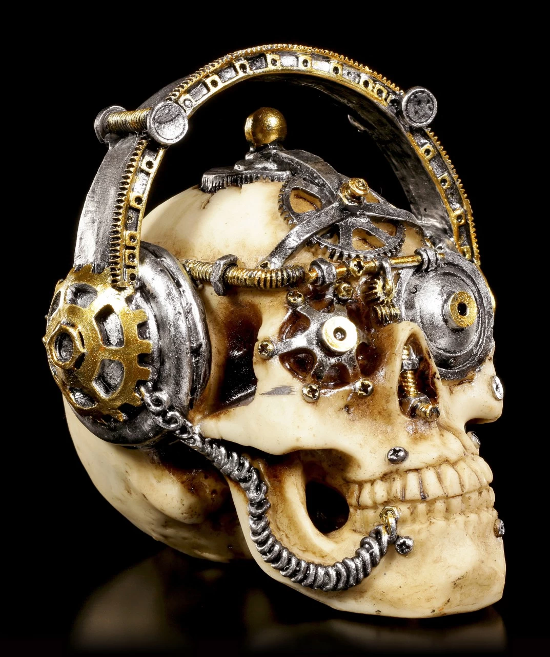 Steampunk Totenkopf - Techno Talk Klein 1 Steampunk Totenkopf - Techno Talk Klein