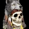 Totenkopf Medizinmann Mit Wolfsmütze - Wolf Spirit