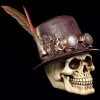 Steampunk Totenkopf Mit Hut Und Feder