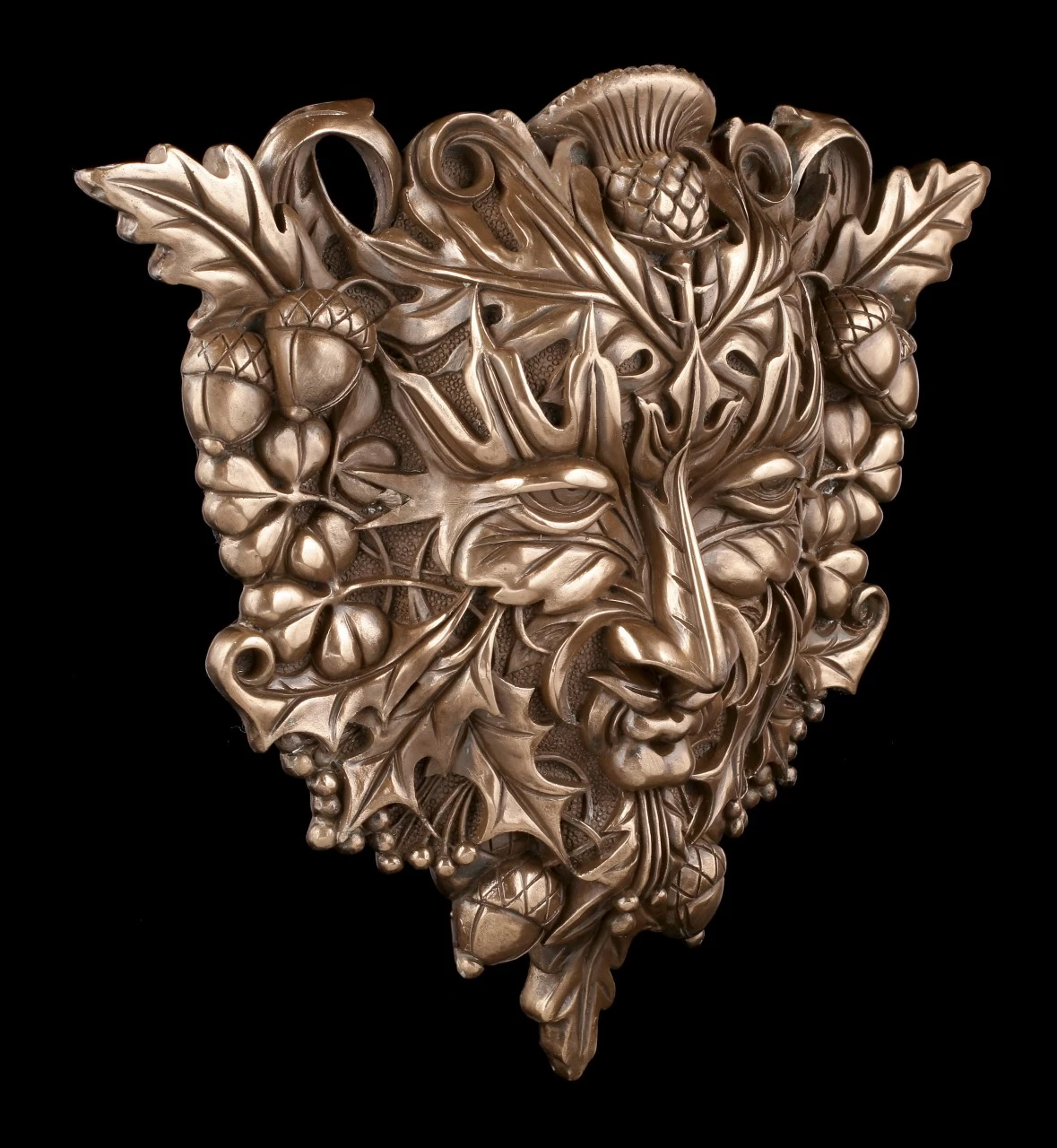 Waldgeist Wandrelief Keltisch - Greenman Bronziert 2 Waldgeist Wandrelief Keltisch - Greenman Bronziert – Bild 2