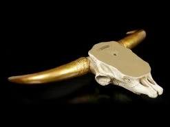 Wandrelief Büffel Schädel - Goldene Hörner -Modell Und Figurengeschäft Wandrelief Bueffel Schaedel Mit Goldenen Hoernern 4 1280x1280