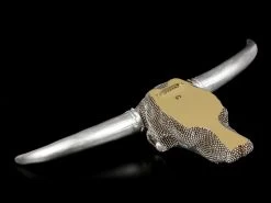 Wandrelief Büffel Schädel - Silber Noppen 9 Wandrelief Büffel Schädel - Silber Noppen -Modell Und Figurengeschäft Wandrelief Bueffel Schaedel Silber Noppen 4 1280x1280