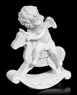Weiße Cherub Figur Auf Schaukelpferd -Modell Und Figurengeschäft Weisse Cherub Figur Auf Schaukelpferd 2 1280x1280