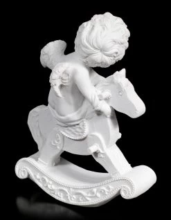 Weiße Cherub Figur Auf Schaukelpferd -Modell Und Figurengeschäft Weisse Cherub Figur Auf Schaukelpferd 3 1280x1280