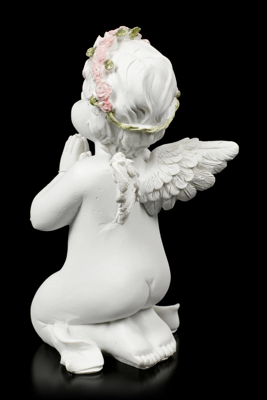 Weiße Engel Figur Betend Mit Kreuz 4 Weiße Engel Figur Betend Mit Kreuz – Bild 4