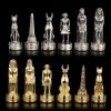 Zinn Schachfiguren Set - Altes Ägypten